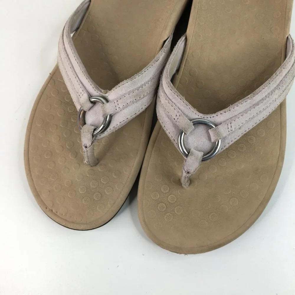 Vionic Tide Aloe Flip Flop Pink Lavender Sandals Size 10